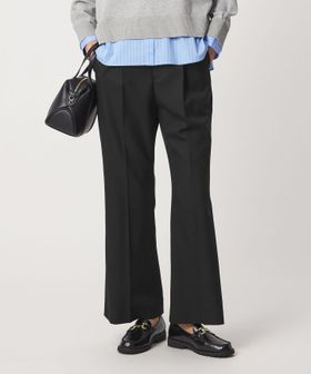 green label relaxing/［size SHORT/TALLあり］セミフレア パンツ マシンウォッシャブル ストレッチ/スラックス