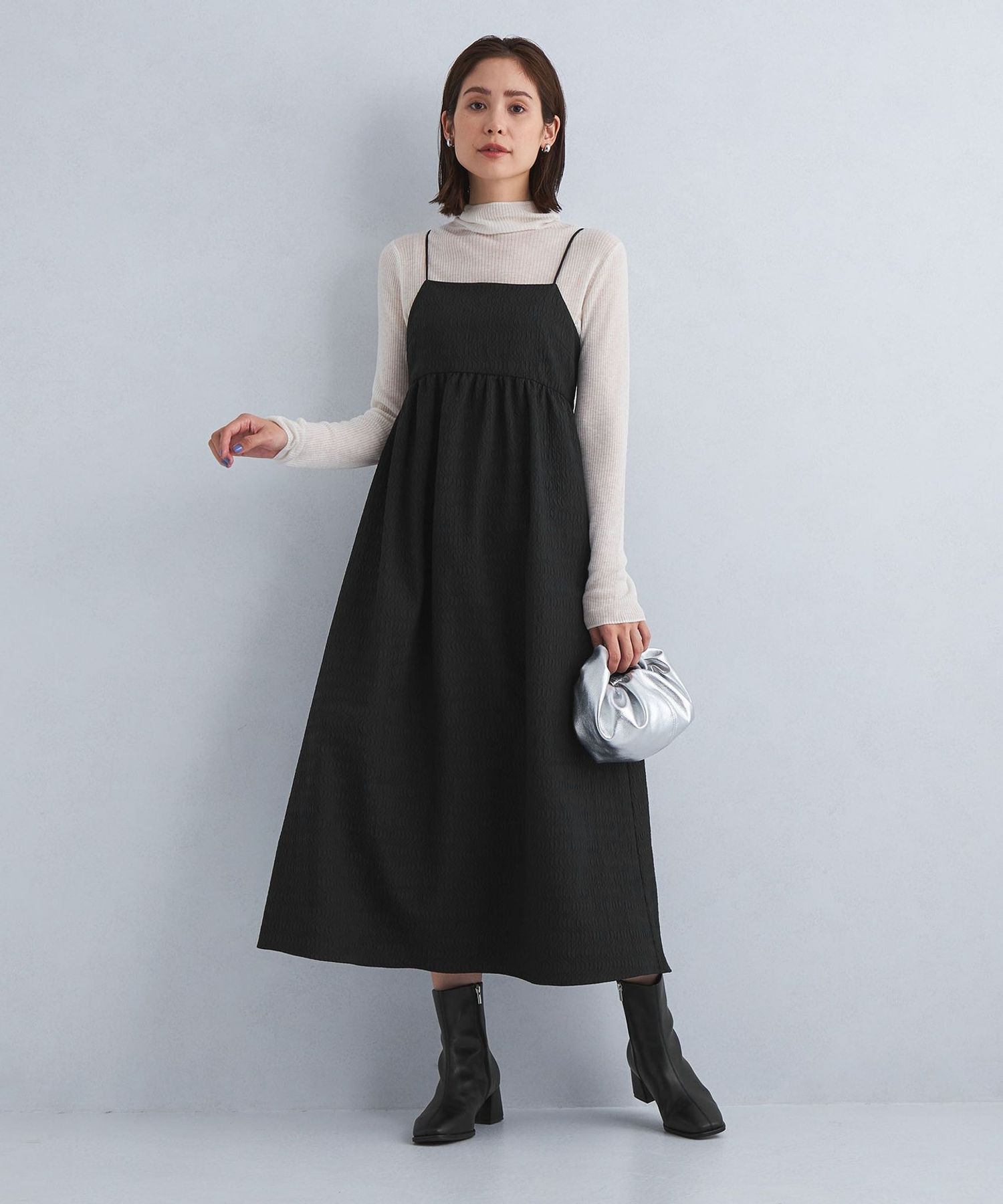 【美品】 ユナイテッドアローズ シャーリング 2way キャミソール ワンピース 1500024S0406_m1_a030.jpg