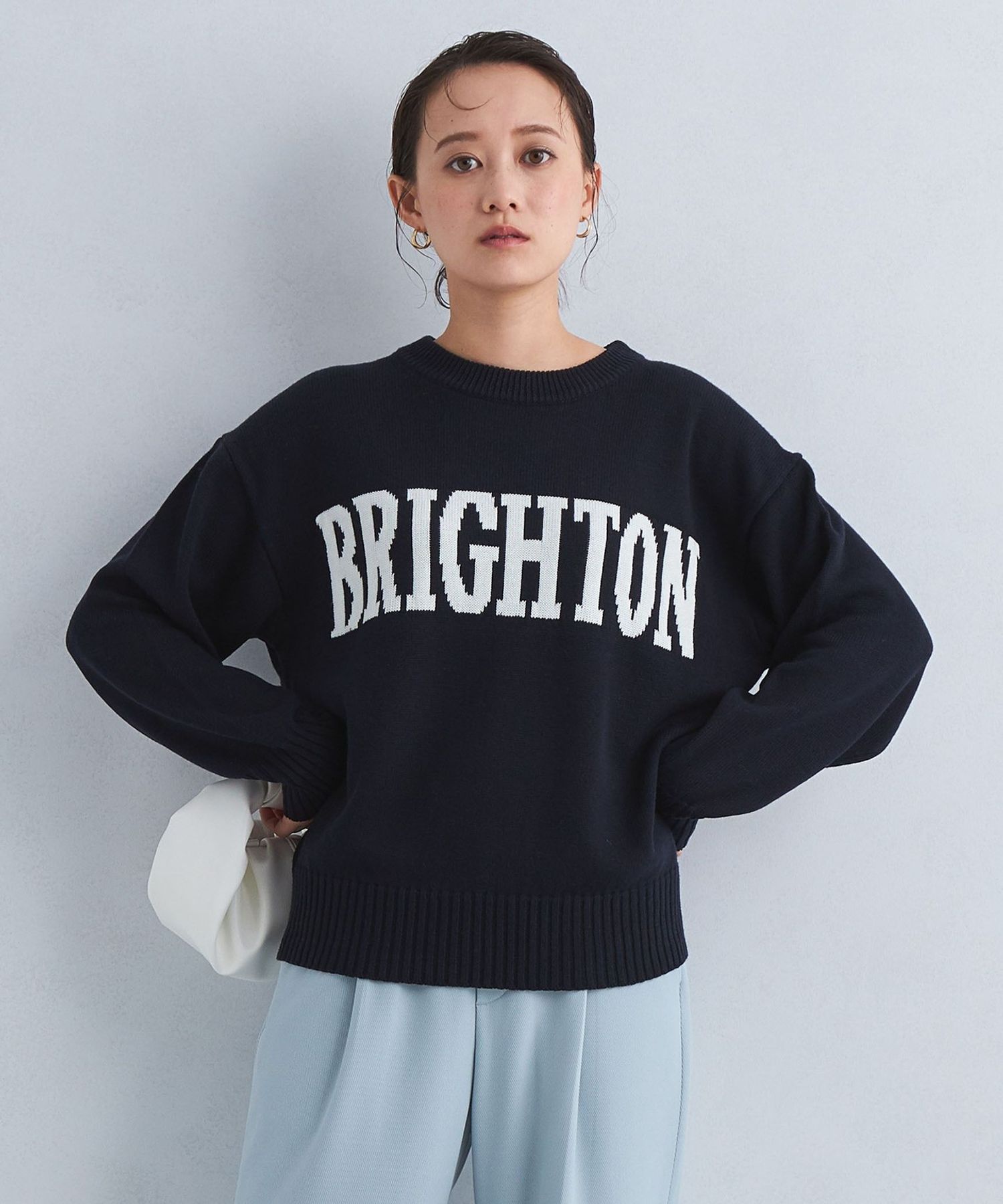 ロゴ ニット プルオーバー ニット -ウォッシャブル- 