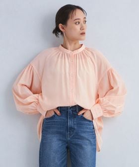 WEB限定 WARDROBE SMART】コットン バンドカラー スキッパー