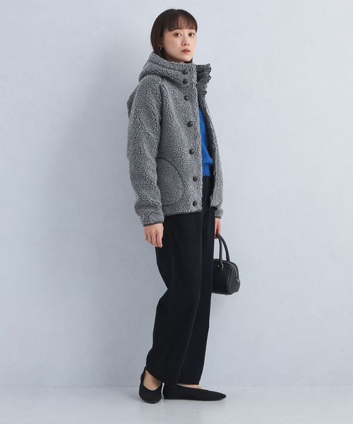   ボア ジャケット ラコステ バーシティー・ボアジャケット | ライトアップ