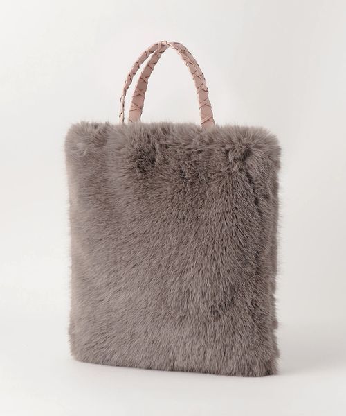 UNITED ARROWS ファーバッグ カーリー フェイクファー トートバッグ