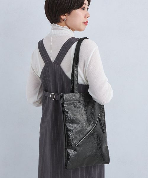 UNLIENS / AKIKO TANAKA＞メタリック ZIP トートバッグ
