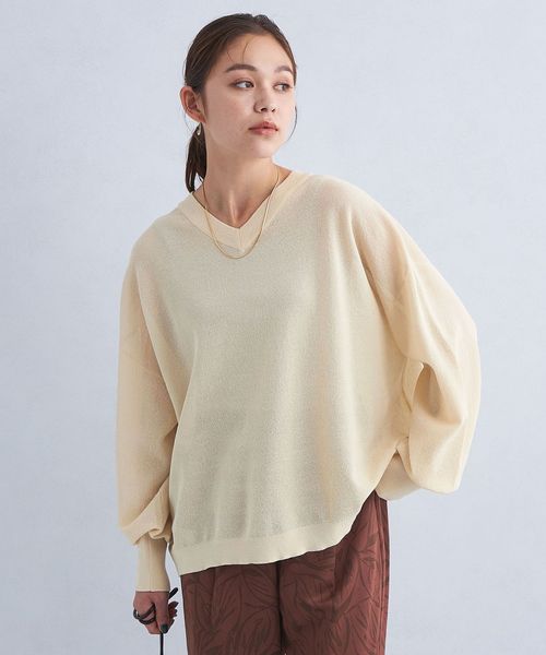 green label relaxing/シアー 2WAY ニット プルオーバー/ニット / セーター