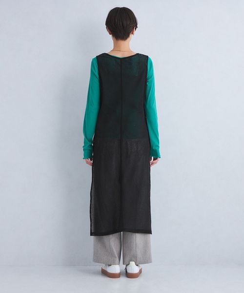 メッシュ レイヤード ワンピース
