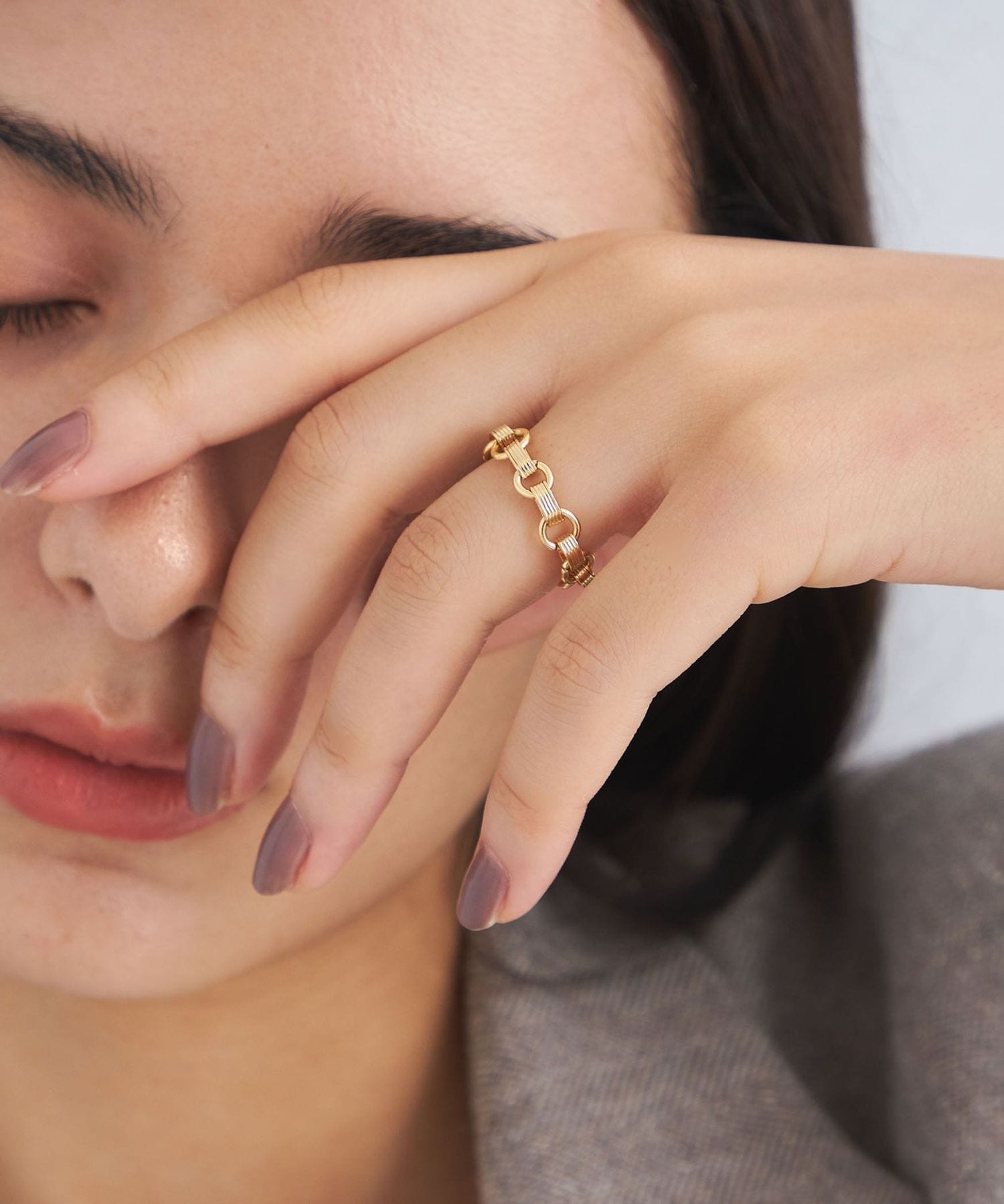 【AMY O】Dainty Chevronリング★送料関税込み!国内発送 EO>FANCY チェーンリング