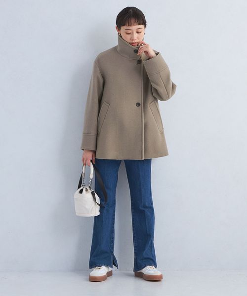 SENTDALE WOOL スタンドカラー ミドル コート 2