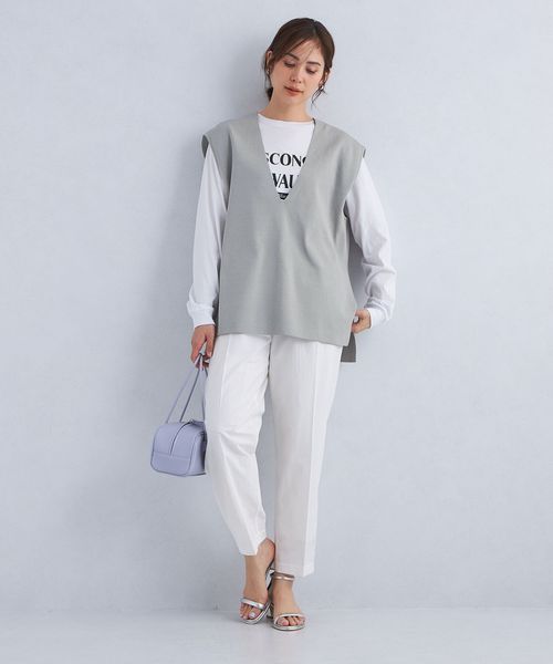 【新品・未使用】UNITED ARROWS Vネック リバー ショート ミラノリブ Vネックニット ‐ウォッシャブル‐＜A DAY IN THE LIFE＞