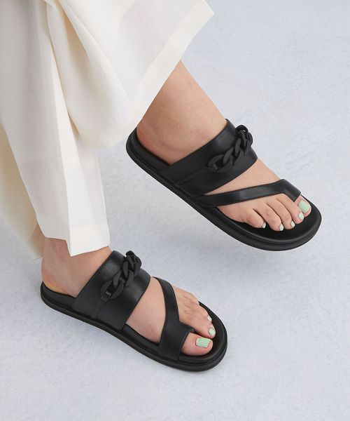 WEB限定】フットベッドチェーン サンダル
