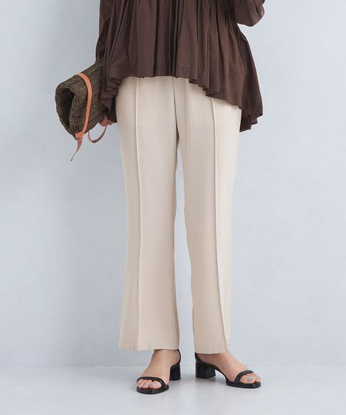 フレア パンツ -マシンウォッシャブル・防シワ・ストレッチ・吸水速乾- 