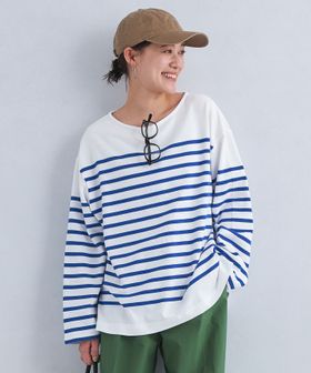 aLORS paris ボーダーカットソー　ネイビー×アイボリー アローパリ aLORS paris ボーダーカットソー ネイビー×アイボリー アローパリ