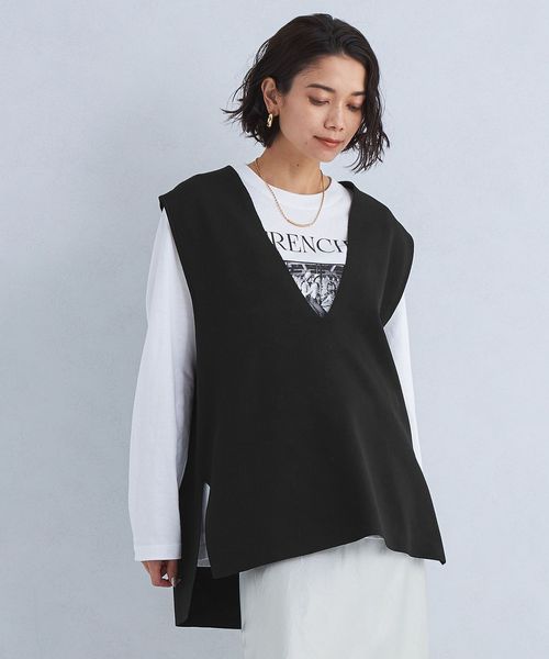 【美品】ユナイテッドアローズ Vネック ベスト ジレ ベルト 3600024Y0142_l1_a023.jpg