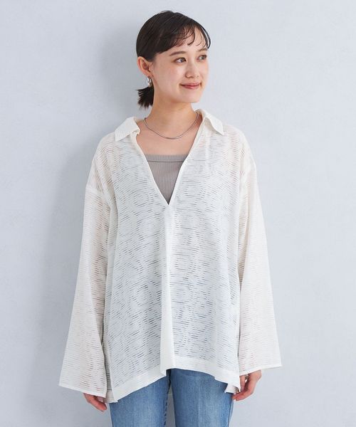 極上美品 UNITED ARROWS フラワージャカード シアー ケープブラウス 井手（ide）のスタッフボイス｜ユナイテッドアローズ公式通販