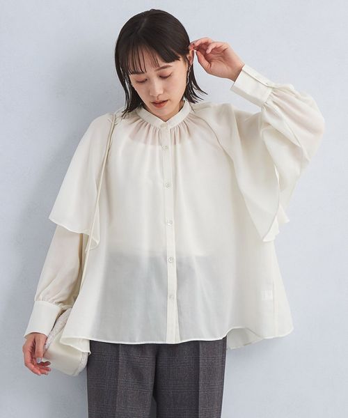 green label relaxing/ツイル ケープ ブラウス/シャツ / ブラウス