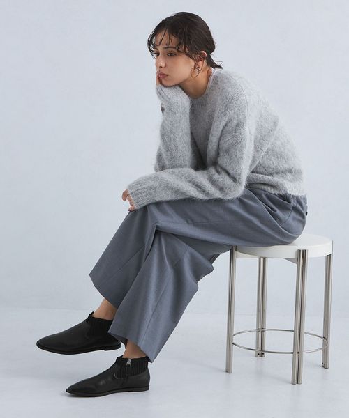 ストレッチフラット ショートブーツ ―撥水―