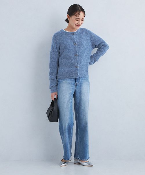 POP ADER.bijoux×green label relaxing＞リボン ニット カーディガン