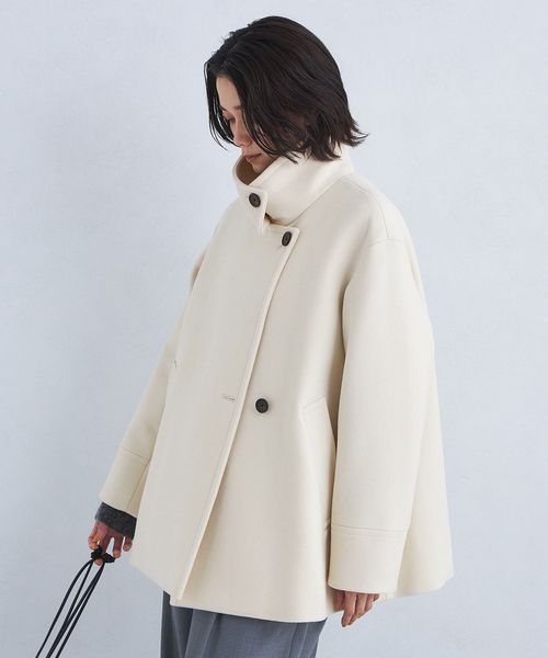 size SHORT/TALLあり］SENTDALE WOOL スタンドカラー ミドル コート
