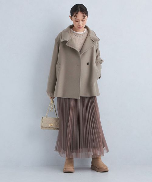 size SHORT/TALLあり］SENTDALE WOOL スタンドカラー ミドル コート