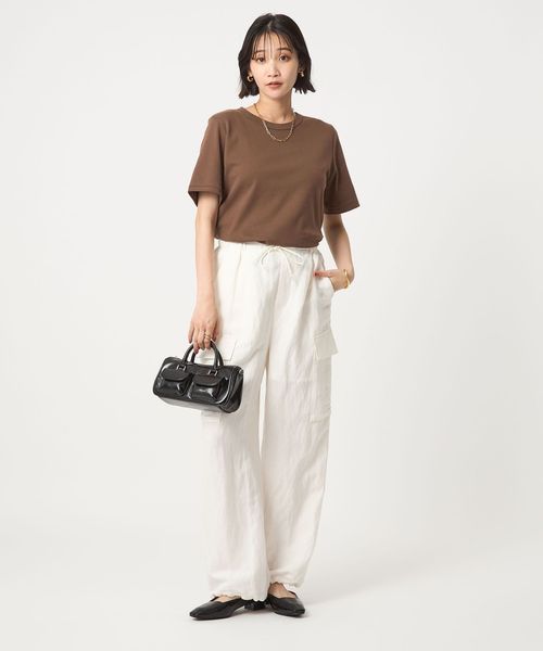 tシャツ フィブリルタッチ ショートスリーブ Tシャツ レディース フィブリルタッチ ショートスリーブ Tシャツ