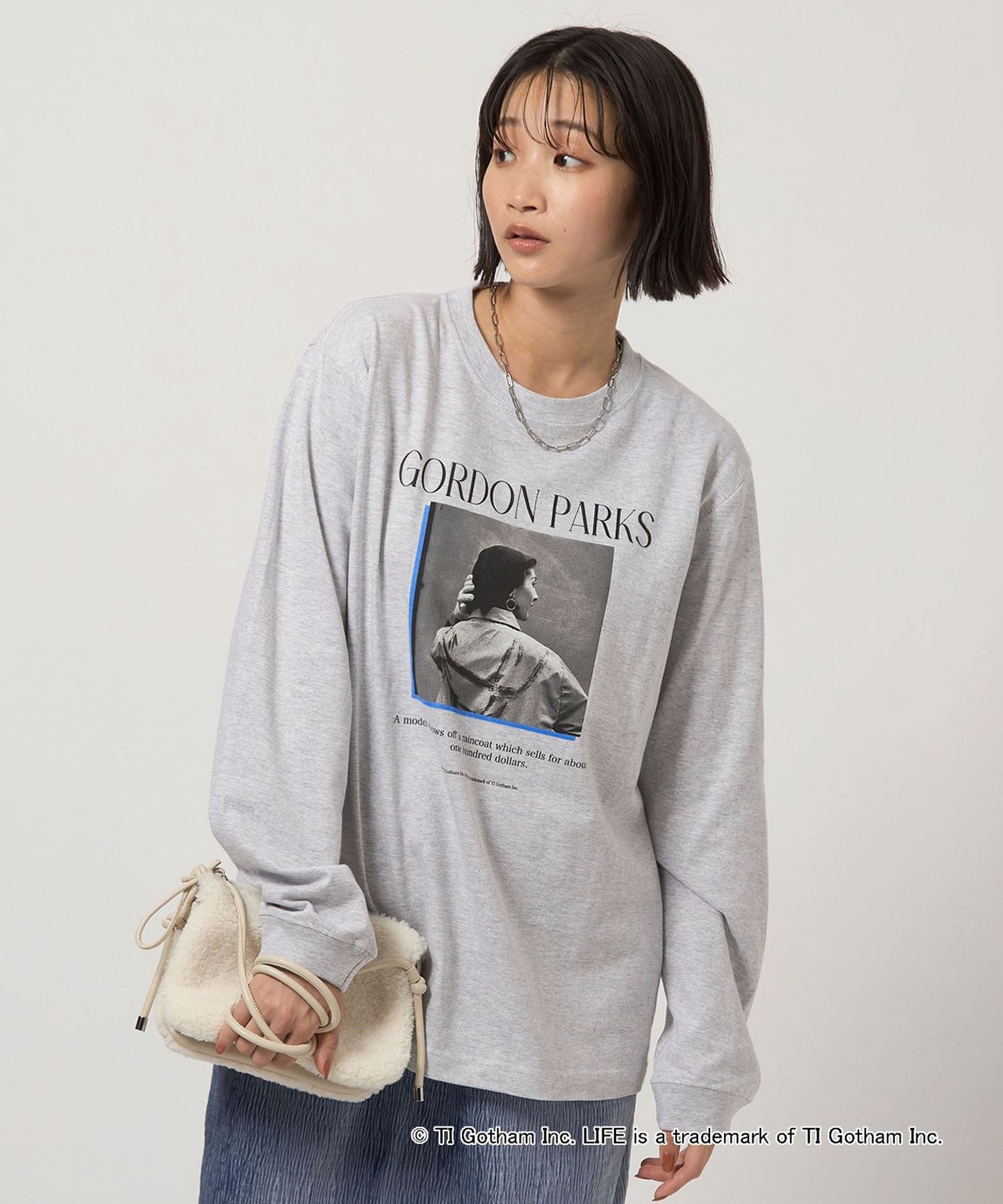 tシャツ 「別注」GOOD ROCK SPEED / カレッジ ロングスリーブ Tシャツ レディース 別注】＜GOOD ROCK SPEED＞LIFE PC ロングスリーブ Tシャツ