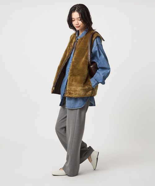 ユーロヴィンテージ コーデュロイ ベスト 裏ファー 別注】＜Barbour＞リバーシブル フェイクファー コーデュロイ ベスト