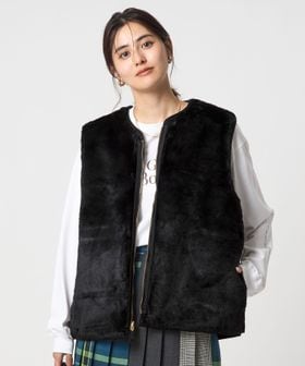 Barbour/【別注】＜Barbour＞コーデュロイ×フェイクファー リバーシブル ベスト/ベスト