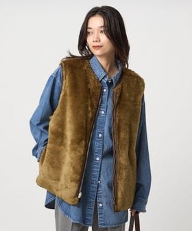 Barbour/【別注】＜Barbour＞コーデュロイ×フェイクファー リバーシブル ベスト/ベスト