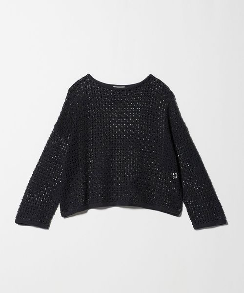 美品　UNITED ARROWS 2WAY ニット　ブラック　■　G438 メッシュ ニット プルオーバー ウォッシャブル