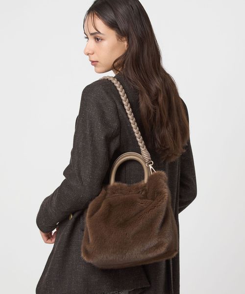 green label relaxing/フェイクファー2WAY トートバッグ / ショルダーバッグ/ショルダーバッグ