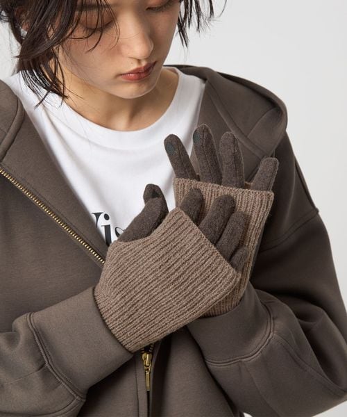 green label relaxing/アームウォーマー 3WAY グローブ / 手袋　タッチパネル対応/グローブ / 手袋
