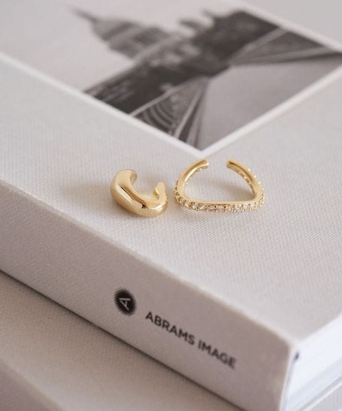 green label relaxing/【WEB限定】2本セット イヤーカフ（キュービックジルコニア） / イヤカフ/イヤリング