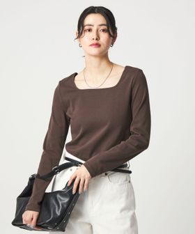 green label relaxing/デコルテ フライス ロングスリーブ プルオーバー/Tシャツ / カットソー