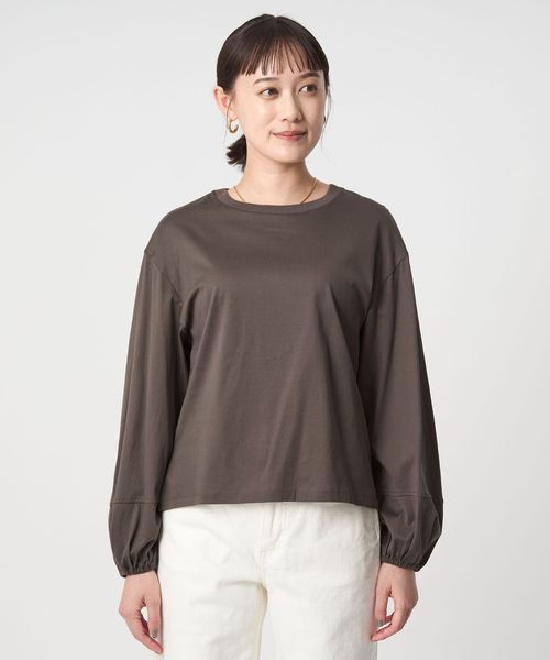 LGB ルグランブルー ロングスリーブカットソー アンゴラブレンド カーキ LGB ルグランブルー ロングスリーブカットソー アンゴラブレンド