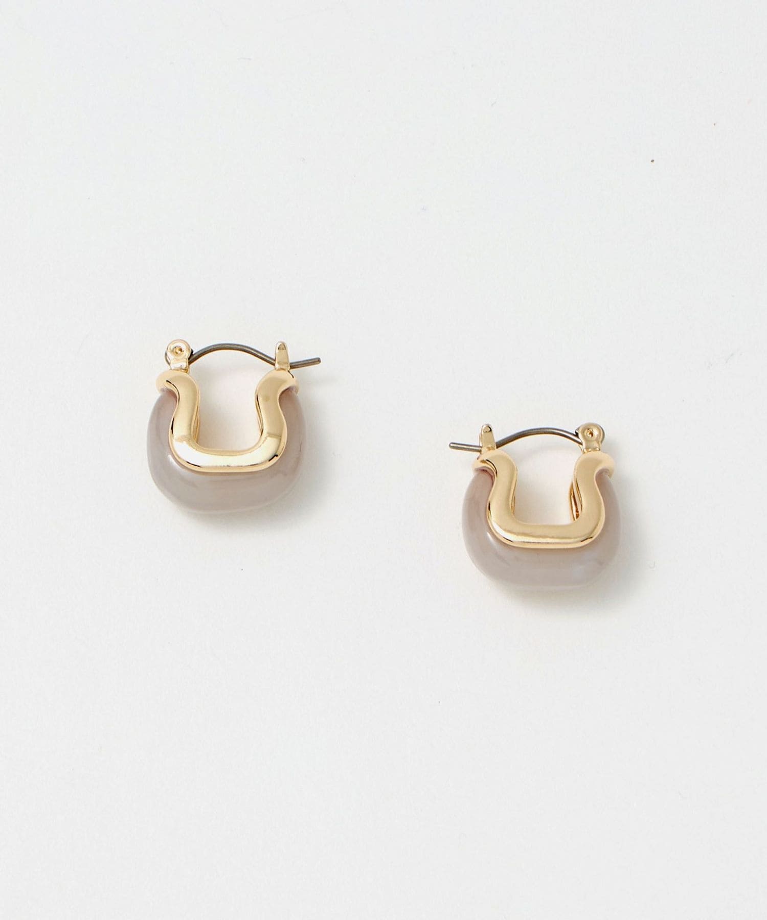 No.1042   マーブルスクエアイヤリング マーブルスクエア フープピアス
