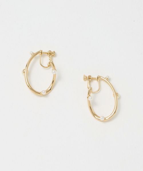 green label relaxing/ドロップフープ イヤリング/イヤリング