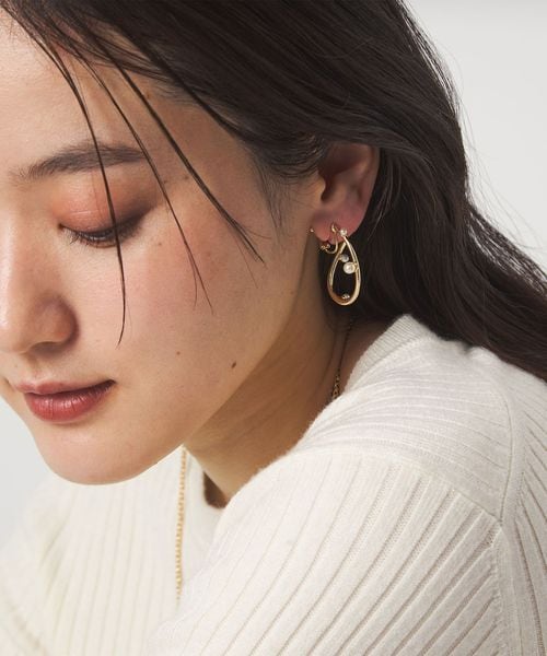 green label relaxing/ドロップフープ イヤリング/イヤリング