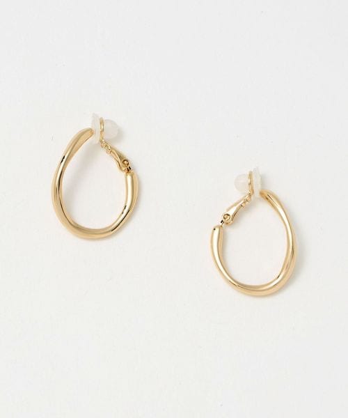 green label relaxing/ドロップフープ ウェーブ イヤリング/イヤリング