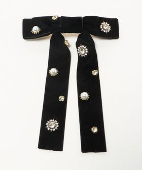 green label relaxing/キラキラパーツ リボン バレッタ/ヘアアクセサリー