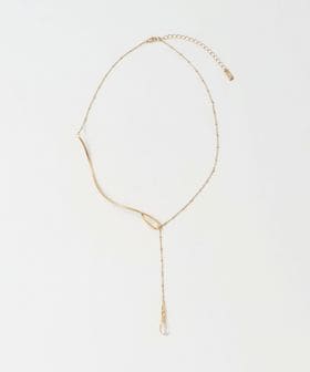 green label relaxing/ウェーブバー＆ドロップクリア ネックレス/ネックレス