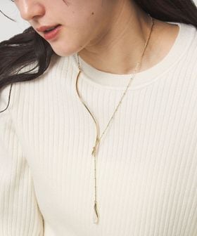 green label relaxing/ウェーブバー＆ドロップクリア ネックレス/ネックレス