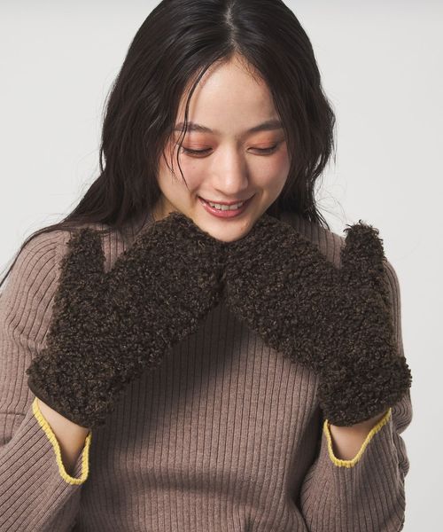 green label relaxing/スリット ボア ミトン / 手袋/グローブ / 手袋