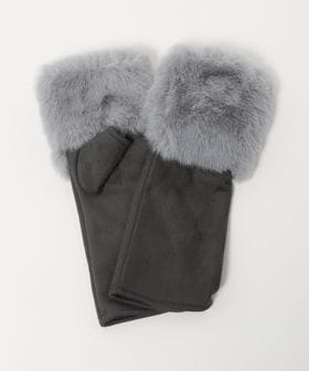 green label relaxing/フェイクファー 切り替え アームウォーマー/グローブ / 手袋