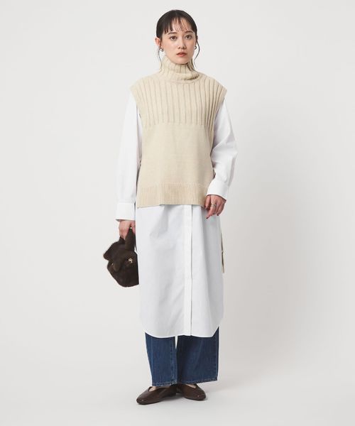 green label relaxing/ニット ベスト × シャツ ワンピース セット/その他ワンピース / ドレス