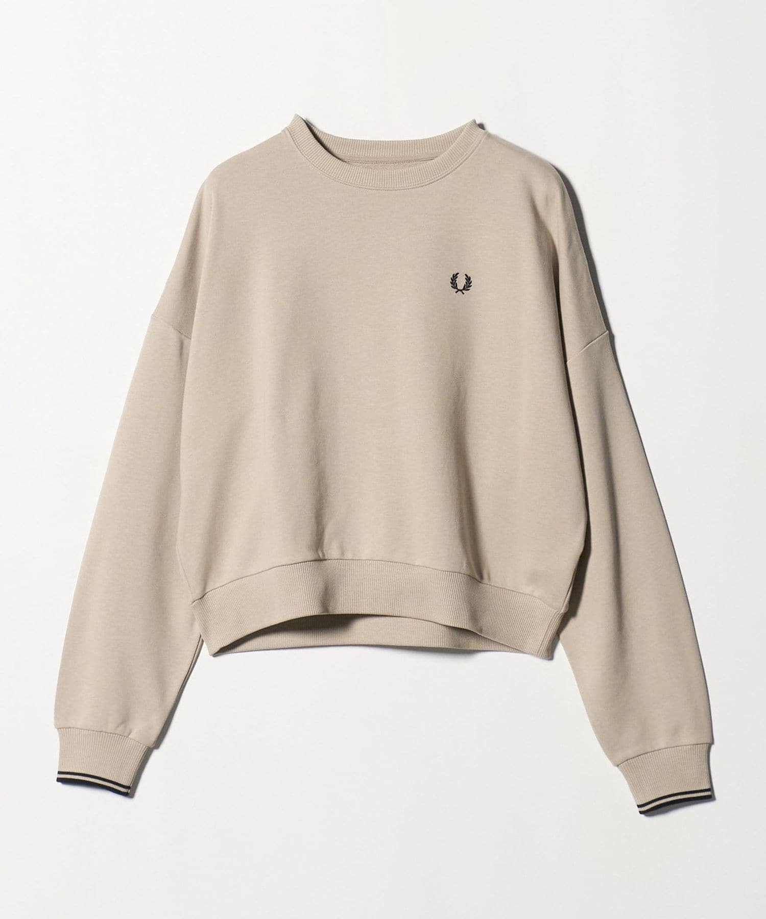 FRED PERRY＞クルーネック ショート スウェット プルオーバー