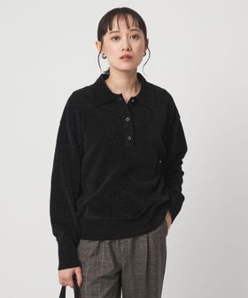 green label relaxing/モールヤーン ポロニット プルオーバー ウォッシャブル/ニット / セーター