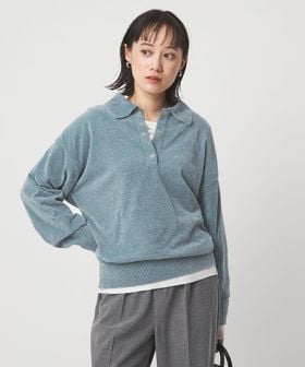 green label relaxing/モールヤーン ポロニット プルオーバー ウォッシャブル/ニット / セーター