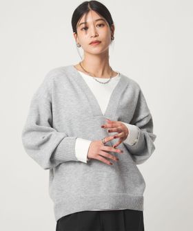 green label relaxing/【WEB限定】＜at ease＞スキッパー プルオーバー ニット ウォッシャブル/ニット / セーター