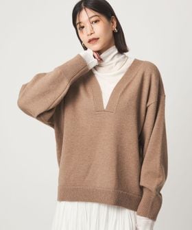 green label relaxing/【WEB限定】＜at ease＞スキッパー プルオーバー ニット ウォッシャブル/ニット / セーター