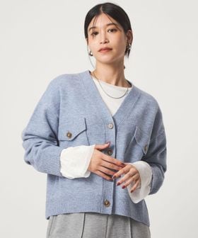 green label relaxing/【WEB限定】＜at ease＞ダブルポケット ニット カーディガン/カーディガン / ボレロ