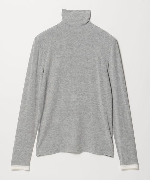 green label relaxing/ベアテン フェイクレイヤード タートルネック プルオーバー/Tシャツ / カットソー